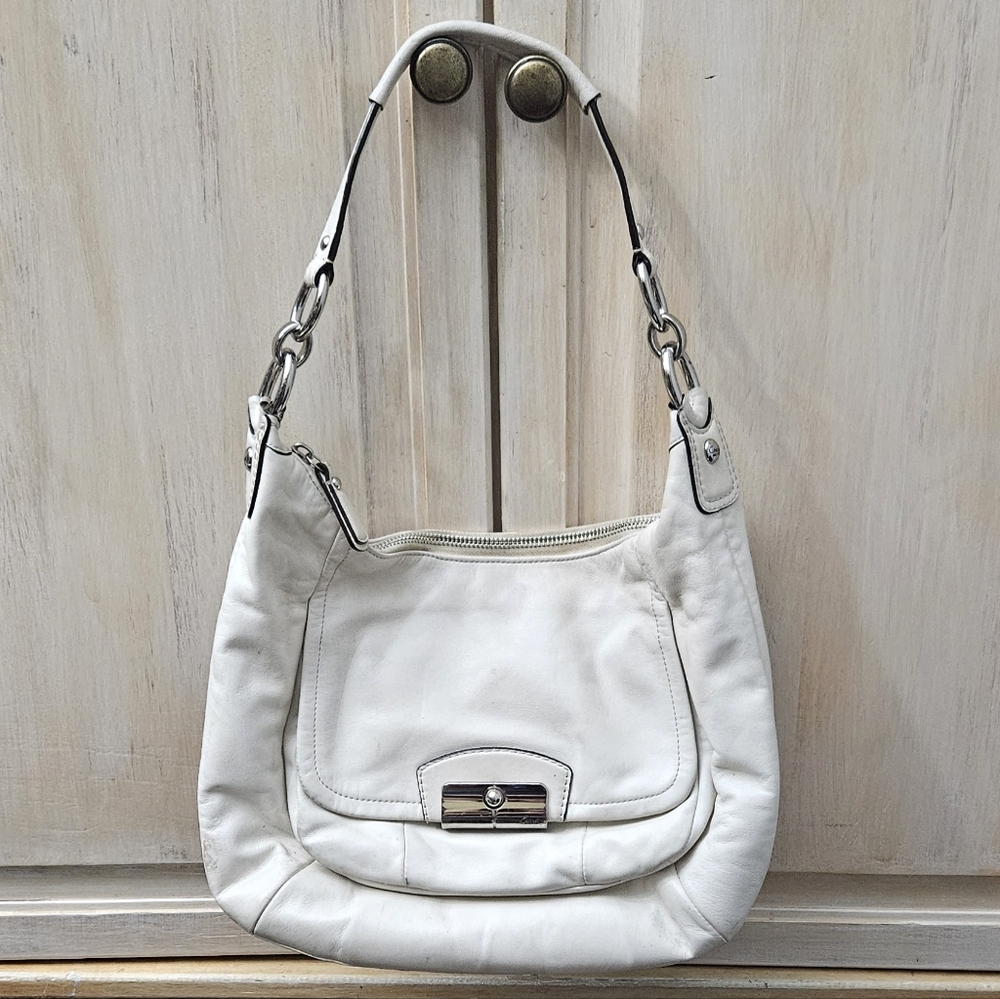 Coach Kristen Ivory Leather Shoulder Bag F22306